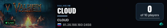 CLOUD live status badge