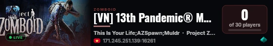 [VN] 13th Pandemic® MMO live status badge