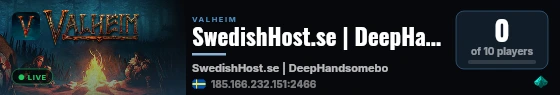 SwedishHost.se | DeepHandsomeboyz live status badge