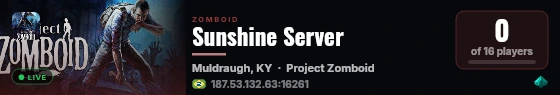 Sunshine Server live status badge