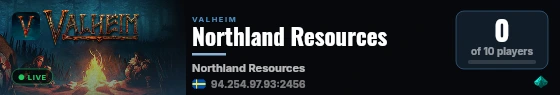 Northland Resources live status badge
