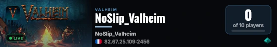 NoSlip_Valheim live status badge
