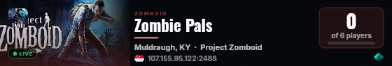 Zombie Pals live status badge