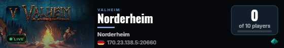 Norderheim live status badge