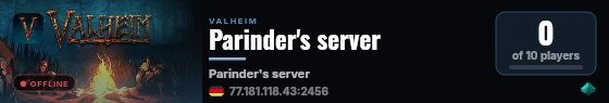 Parinder's server live status badge