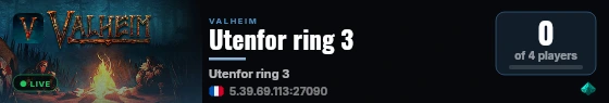 Utenfor ring 3 live status badge
