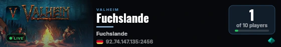 Fuchslande live status badge