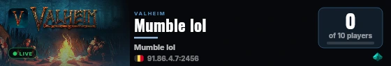 Mumble lol live status badge