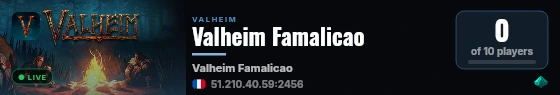 Valheim Famalicao live status badge