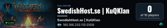 SwedishHost.se | KuQKlan live status badge