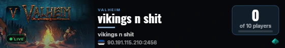 vikings n shit live status badge