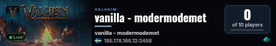 vanilla - modermodemet live status badge