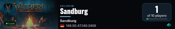 Sandburg live status badge