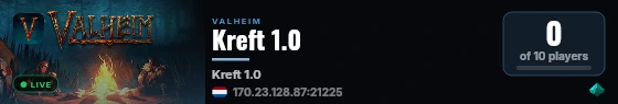 Kreft 1.0 live status badge