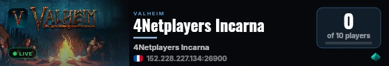 4Netplayers Incarna live status badge