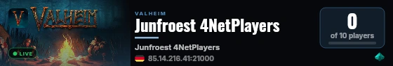 Junfroest 4NetPlayers live status badge