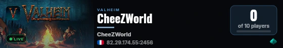 CheeZWorld live status badge