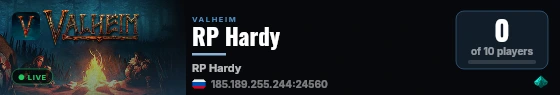RP Hardy live status badge