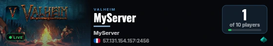 MyServer live status badge