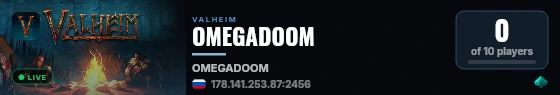 OMEGADOOM live status badge