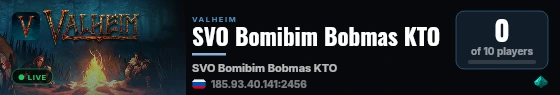 SVO Bomibim Bobmas KTO live status badge