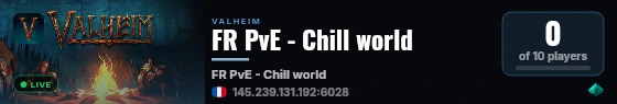 FR PvE - Chill world live status badge