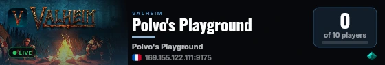 Polvo's Playground live status badge