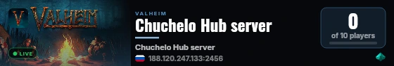 Chuchelo Hub server live status badge