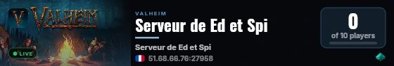 Serveur de Ed et Spi live status badge