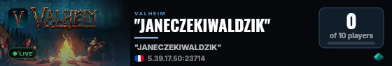 "JANECZEKIWALDZIK" live status badge
