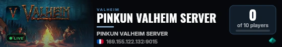PINKUN VALHEIM SERVER live status badge