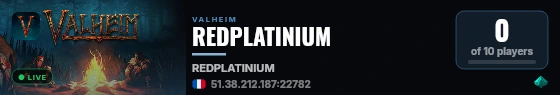 REDPLATINIUM live status badge