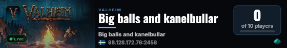 Big balls and kanelbullar live status badge