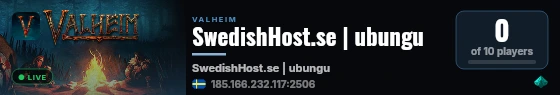 SwedishHost.se | ubungu live status badge