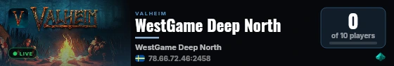 WestGame Deep North live status badge
