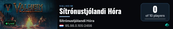 Sítrónustjólandi Hóra live status badge