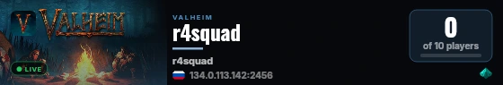 r4squad live status badge