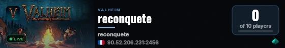 reconquete live status badge