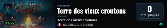 Terre des vieux croutons live status badge