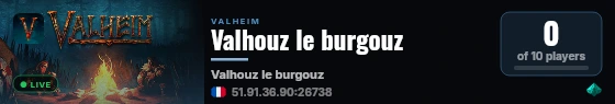 Valhouz le burgouz live status badge