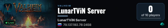 LunarTViN Server live status badge