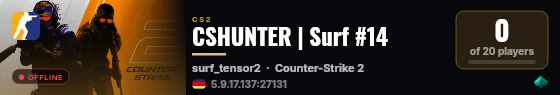 CSHUNTER | Surf #14 live status badge