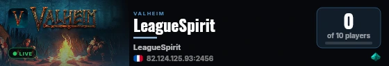 LeagueSpirit live status badge