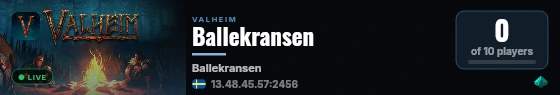 Ballekransen live status badge