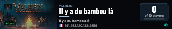 Il y a du bambou là live status badge