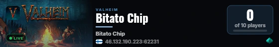 Bitato Chip live status badge