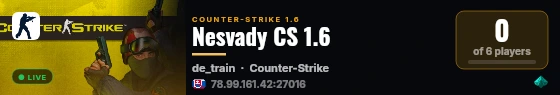 Nesvady CS 1.6 live status badge