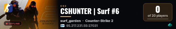 CSHUNTER | Surf #6 live status badge
