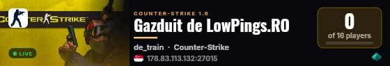 Gazduit de LowPings.RO live status badge