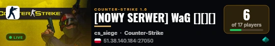 [NOWY SERWER] WaG [][][] live status badge